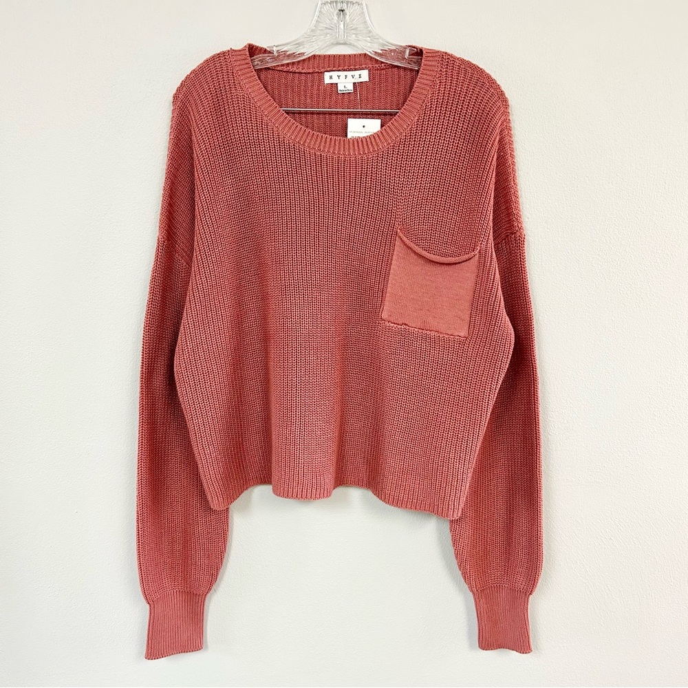 TALL! 🍑 HYFVE Pocket Oversized Slouchy Crewneck Sweater - Size L